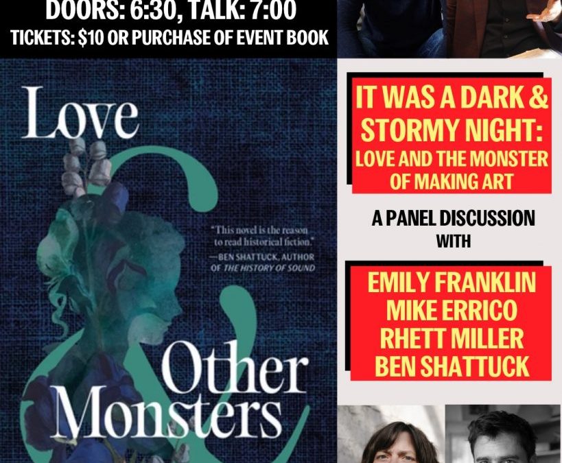 NYC this Wednesday, 10/28: Love and the Monster of Making Art